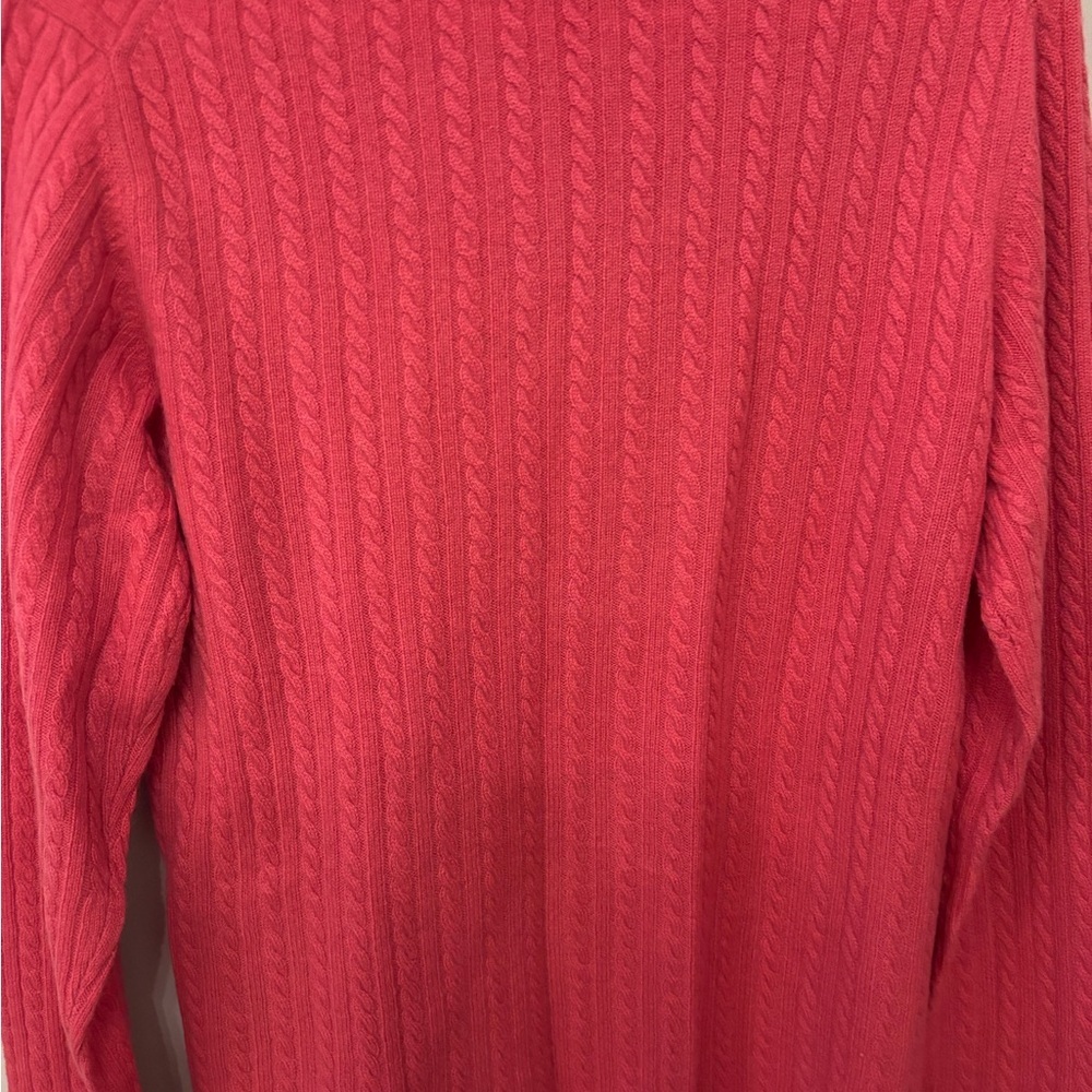 Charter Club 100% Cashmere cable knit pink sweater size S - Picture 9 of 9